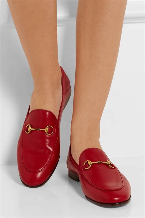 gucci red loafers uk|Gucci suede loafers women.